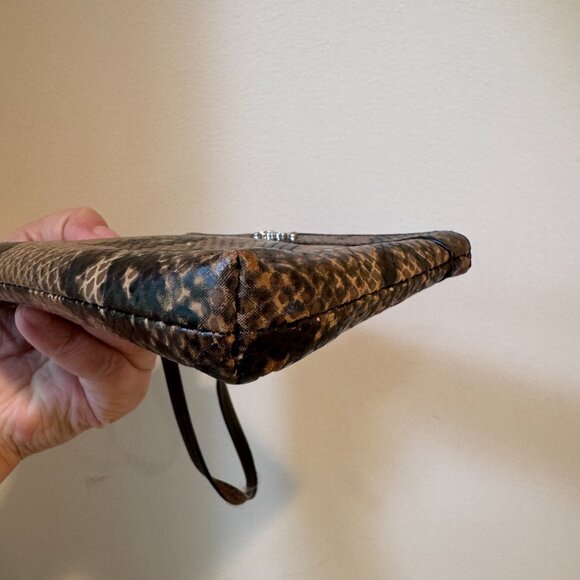 Coach Snakeskin Pattern Patent Leather Wristlet – Gently Used - Picture 9 of 10